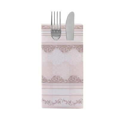 Cutlery napkin Marius in brown from Linclass® Airlaid 40 x 40 cm, 12 pieces
