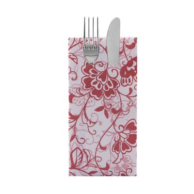 Cutlery napkin Liv in Bordeaux made of Linclass® Airlaid 40 x 40 cm, 12 pieces