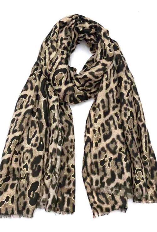 Foulards motifs léopard brillant