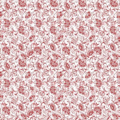 Tablecloth Liv in Bordeaux from Linclass® Airlaid 80 x 80 cm, 1 piece - Floral