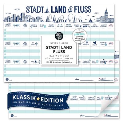 Stadt-Land-Fluss Classic - Bloc DIN A3