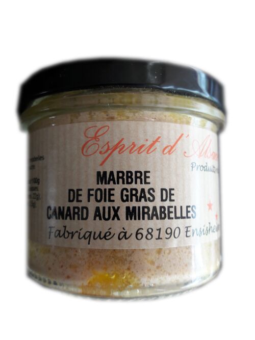 Marbré de foie gras de canard aux mirabelles