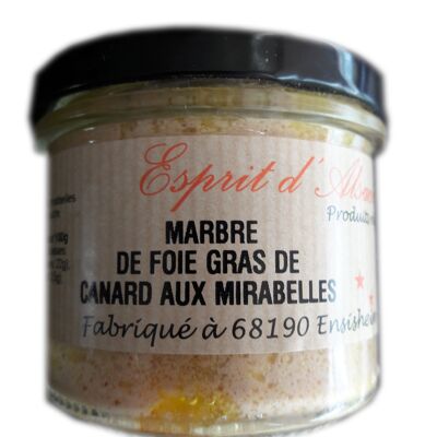 Marbré de foie gras de canard aux mirabelles