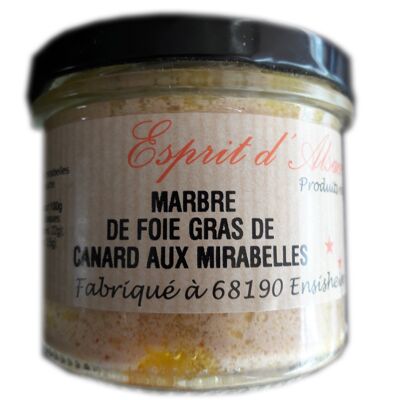 Marbré de foie gras de canard aux mirabelles