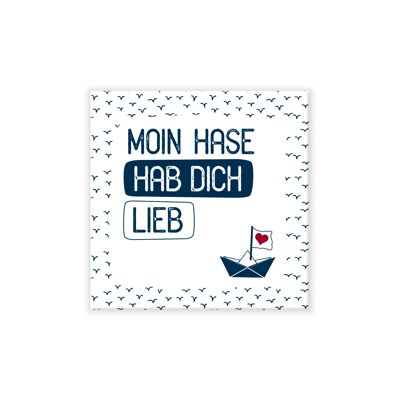 Magnet maritim - Moin Hase & Papierschiff