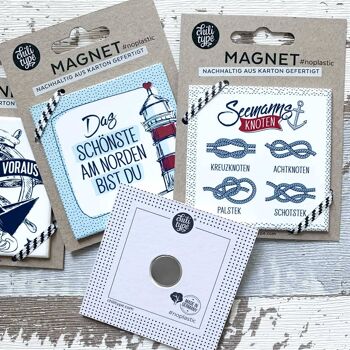 Magnet maritime - Hello lapin & bateau en papier 2