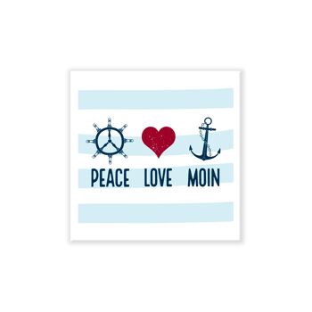Aimant maritime - Peace Love Moin 1