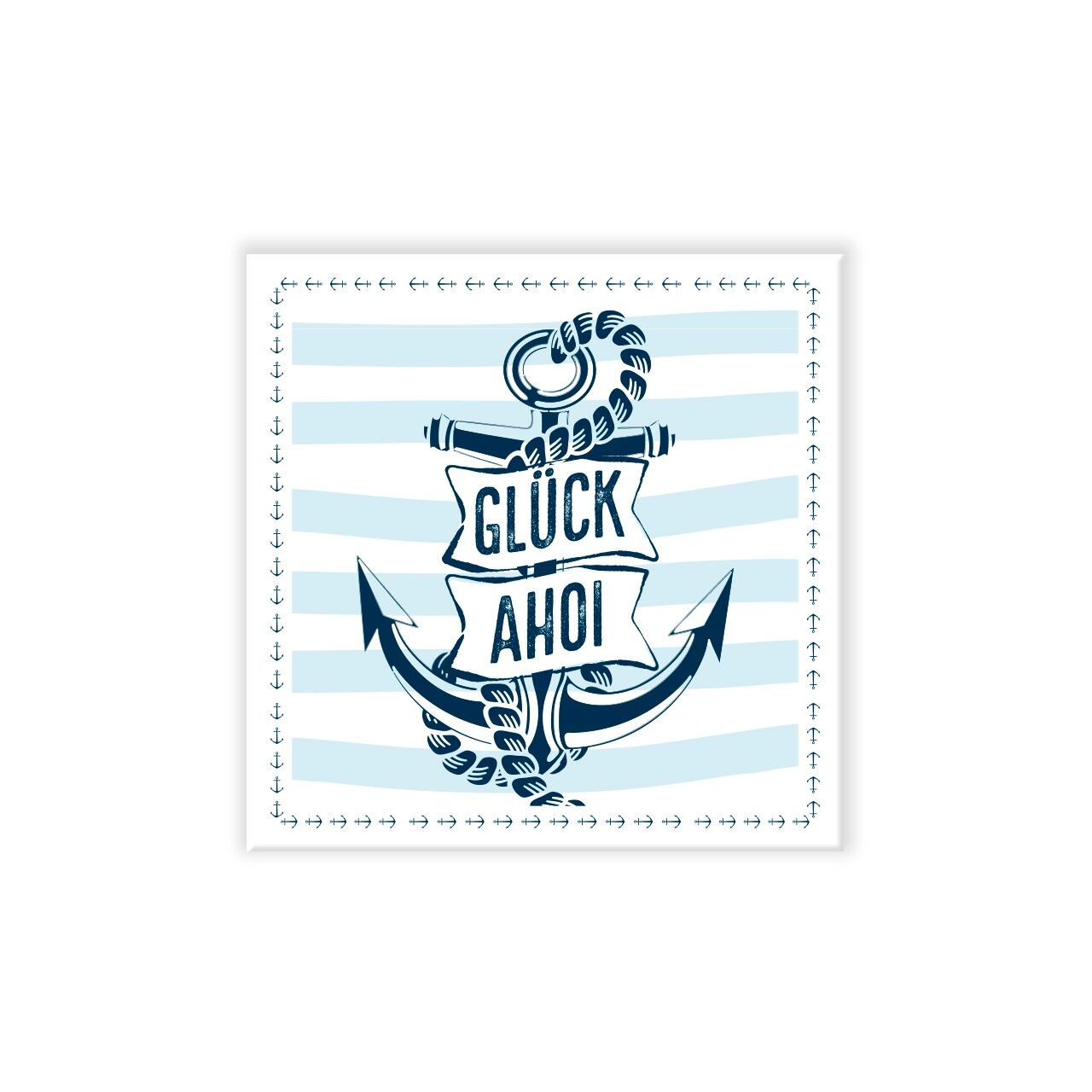 Magnete marittimo - Glück Ahoy con ancora