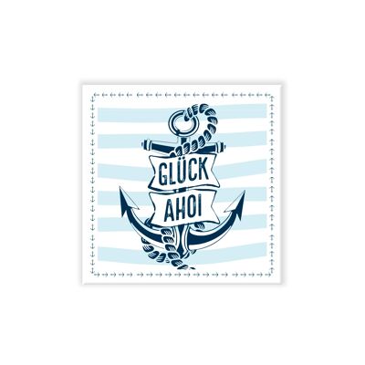 Magnet maritime - Glück Ahoy with anchor