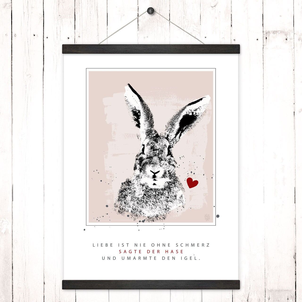 Poster + appendini poster "Lepre e Riccio"