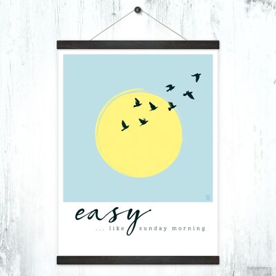 Poster + poster hangers "Easy like sunday morning"