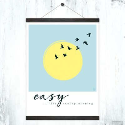 Póster + colgadores de póster "Fácil como el domingo por la mañana"
