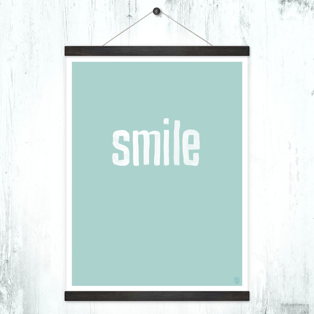 Poster + appendiabiti "Smile"
