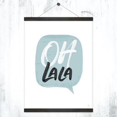 Póster + colgadores de póster "Oh lala"
