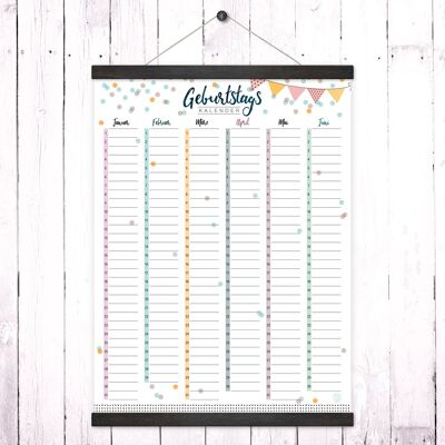 Calendrier d'anniversaire perpétuel + barres d'affichage