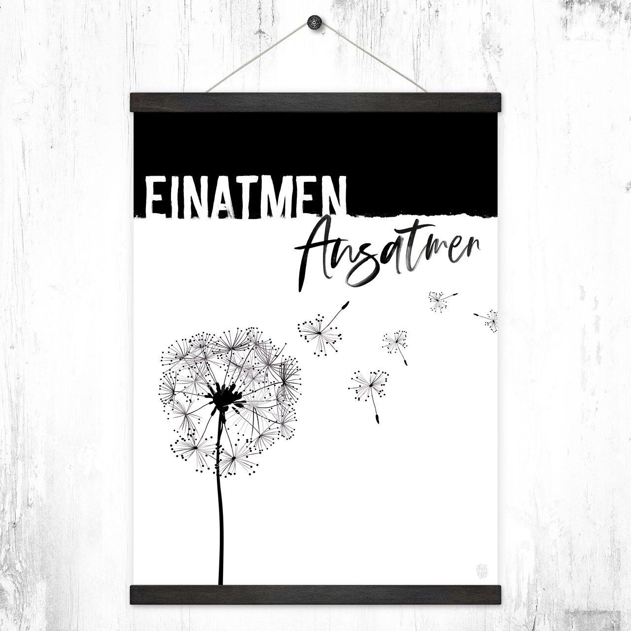 Poster + ganci per poster "Inhale - Exhale"