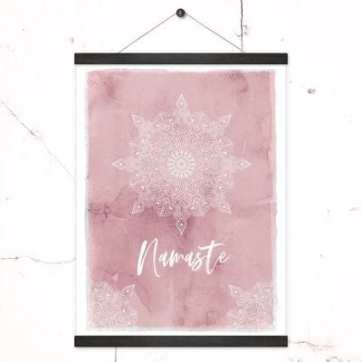 Póster + colgadores de póster "Namaste"
