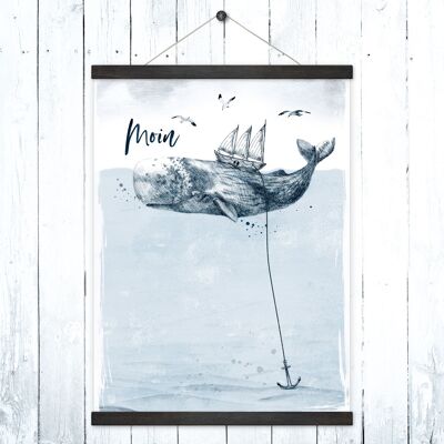 Maritime poster + poster rails "Moin"