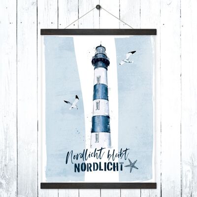 Poster marittimo + appendini per poster "Northern Lights"