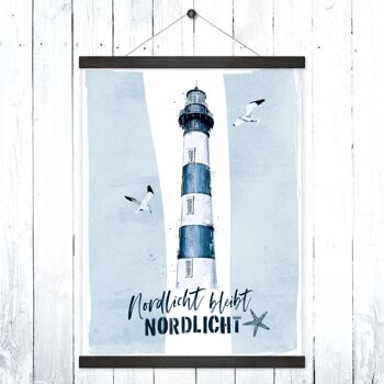 Affiche maritime + porte-affiche "Northern Lights" 1