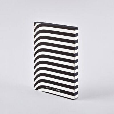 Prêt-à-écrire - Graphic L | nuuna notebook A5+ | 3.5 mm dot grid | 120 g premium paper | leather white | sustainably produced in Germany