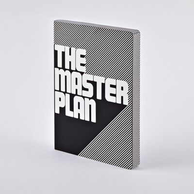 Il Master Plan - Grafico L | quaderno nuuna A5+ | Griglia a punti da 3,5 mm | Carta premium da 120 g | pelle nera | prodotto in modo sostenibile in Germania