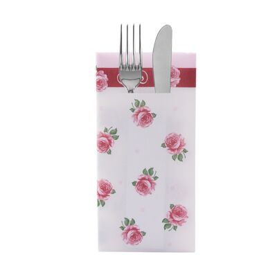 Cutlery serviette Rosita in Bordeaux from Linclass® Airlaid 40 x 40 cm, 12 pieces