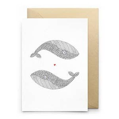 round whale card