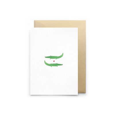 Card Crocodiles in love