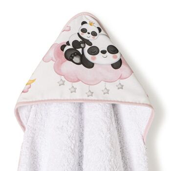 SERVIETTE DE BAIN - 1X1 MT. MOD. NUAGE PANDA - 3