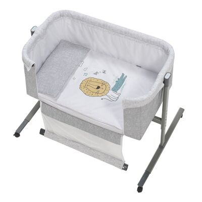 CO-SLEEPING CRIB NEAR IN ALUMINIUM + BEDDING + GARMENT + MATTRESS - MOD. INDARA