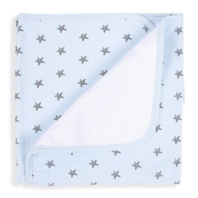 RECEIVING BLANKET - 78X78 - JERSEY COTTON FABRIC - MOD. STAR-