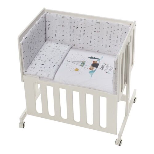 CO-SLEEPING CRIB MINANA IN  BEECH + BEDDING + GARMENT + MATTRESS - MOD. DAKOTA -