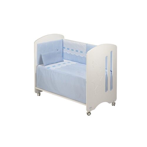 COT NEW STAR PREMIUM + SET COT BED 60X120 (QUILT+BUMPER+PILLOW) - WAFFEL - MOD. ZOE -