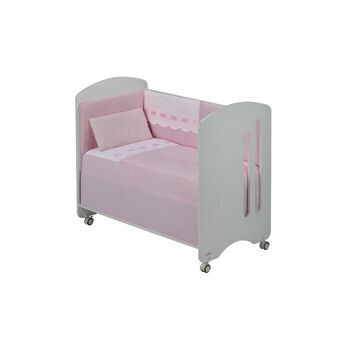 LIT NEW STAR PREMIUM + ENSEMBLE LIT 60X120 (COUETTE+PARE-CHOCS+OREILLER) - WAFFEL - MOD. ZOE- 4