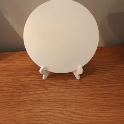 16cm Round Plaque With Stand - 3mm Clear Acrylic