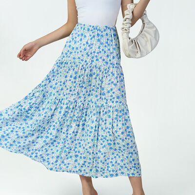 Long floral skirt