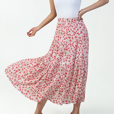 Long floral skirt