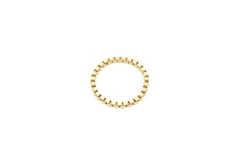 Squared Ring Gold - L / 16, Gold