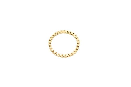 Squared Ring Gold - S / 12, Gold