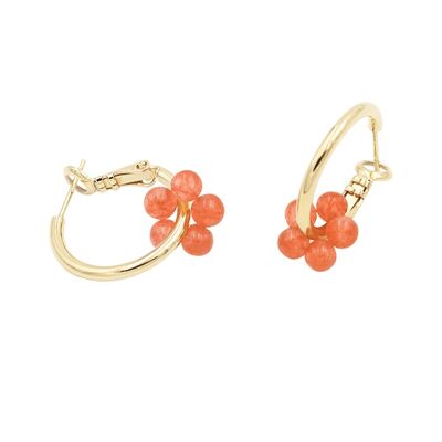 Bloom Earrings Orange - Orange