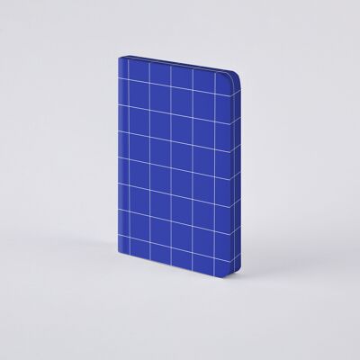 Break The Grid S - Blue | nuuna notebook A6 | 82 creative grids | 160 pages | 120g premium paper | leather blue | sustainably produced in Germany