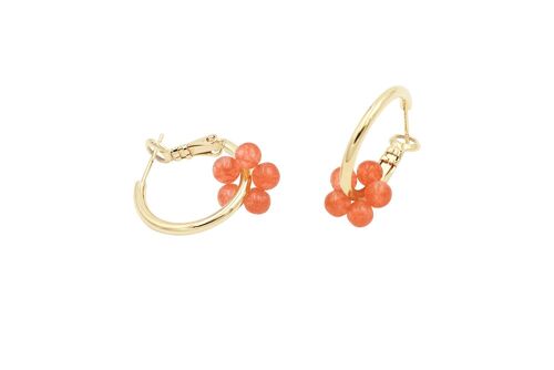 Bloom Earrings Mint - Orange
