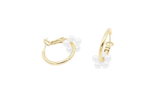 Bloom Earrings Mint - Pearl White