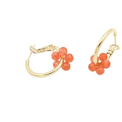 Bloom Earrings Lavender - Orange