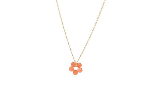 Bloom Necklace White - Orange
