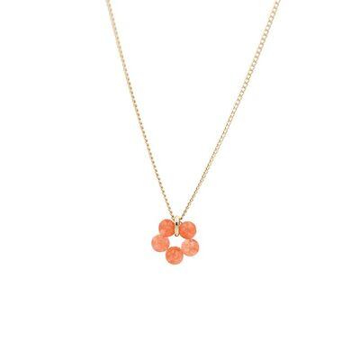 Bloom Necklace White - Orange
