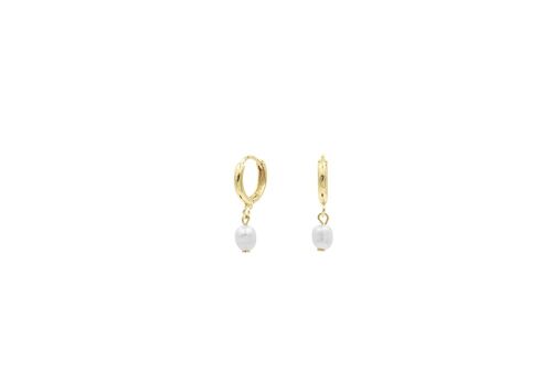 Mar Charm Pearl Earrings - Pearl