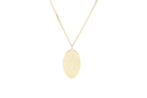 Kiss Necklace Gold