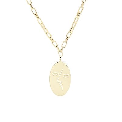 Kiss Necklace Gold - Gold, Link